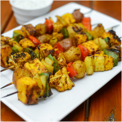 Indian-Style Grilled Vegetables with Paneer